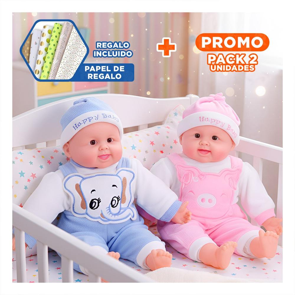 Pack2 Figura Infantil Elefante con Sonido para Asistencia y Juego en Casa Y+Papel Regalo