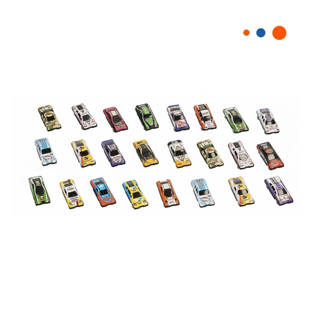 Surtido 24 Carritos de Metal para Juego Variado en Casa y Zonas Recreativas Y+Papel Regalo
