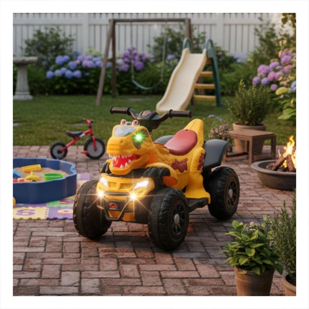 Paseador Dinosaurio pensado para Movimiento Progresivo Color Amarillo 42x72x45cm Y+Ligas Regalo