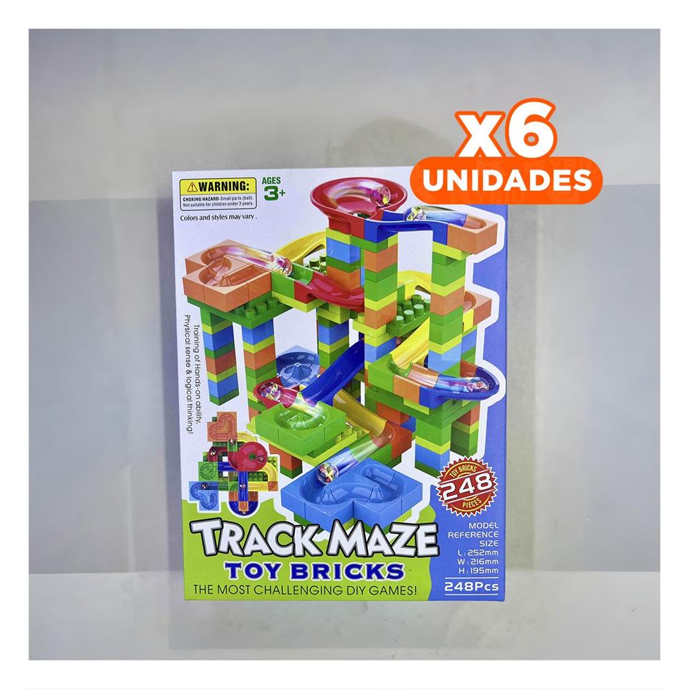 Pack6 Trayecto Canicas 248 Piezas para Actividad Segura y Juego Y+Regalo Sticker