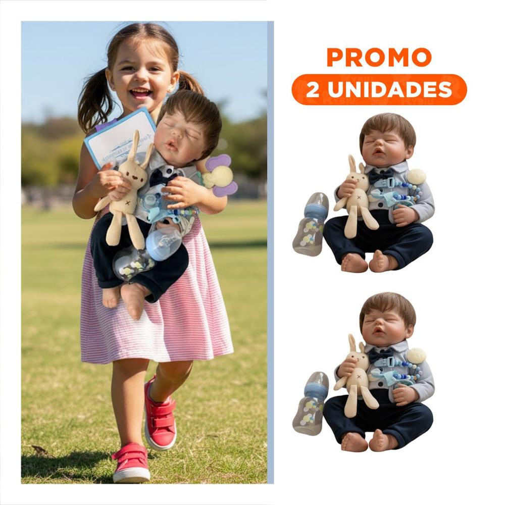 Pack2 Juguete de Coleccion 48cm con ropa formal Plomo y Azul Noche Color Lindo