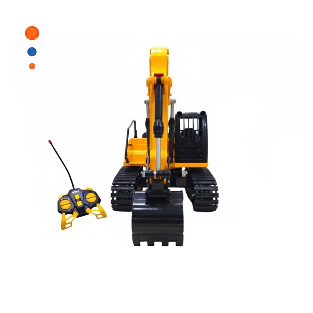 Camion Infantil a Control Remoto Excavadora Brazo Largo Delantero Amarillo Y+Papel Regalo