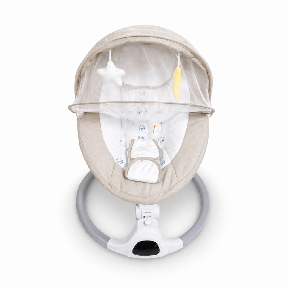 Mecedora Eléctrica Deluxe Automática con Panel Táctil Bluetooth Caqui