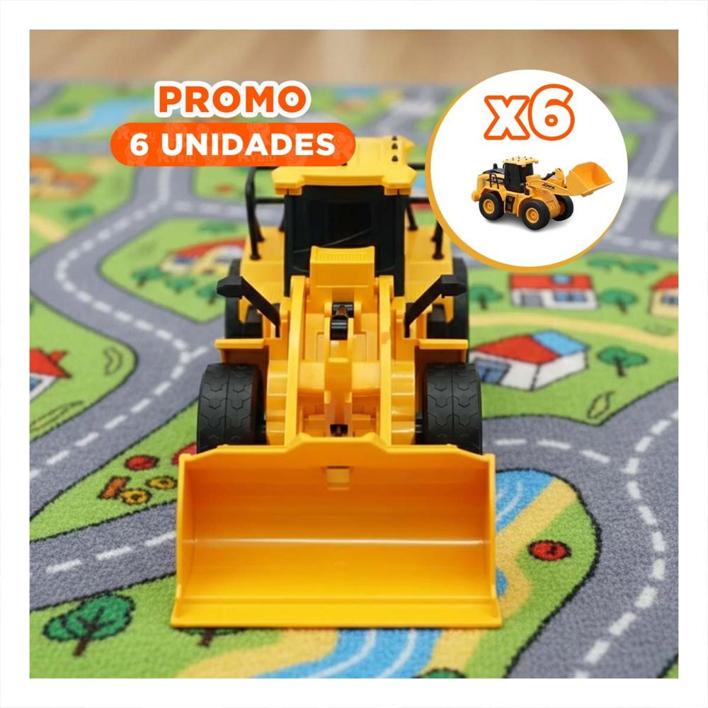 Pack6 Modelo Infantil Excavadora a Control Remoto Brazo Inferior Amarillo Y+Regalo Sticker