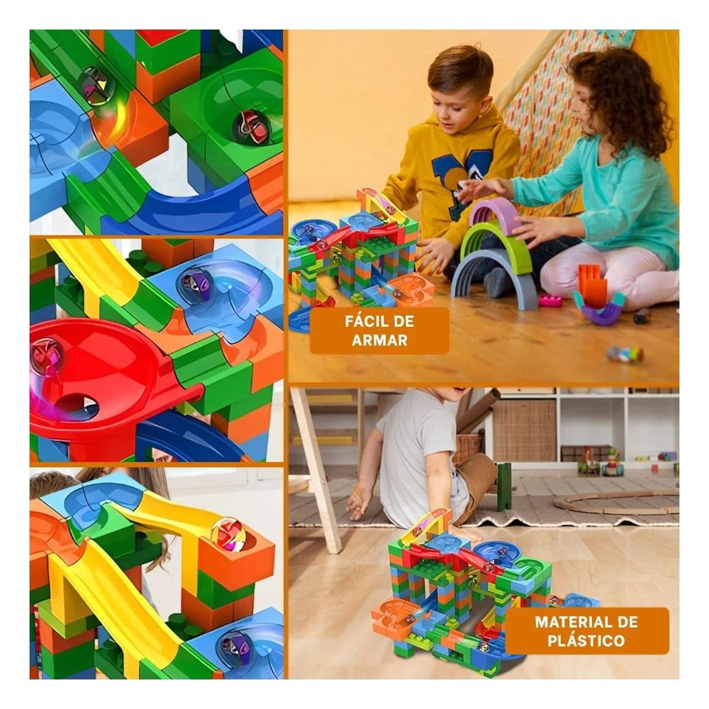Set 180 Piezas Pista con Canicas para Actividad Infantil Y+Post It