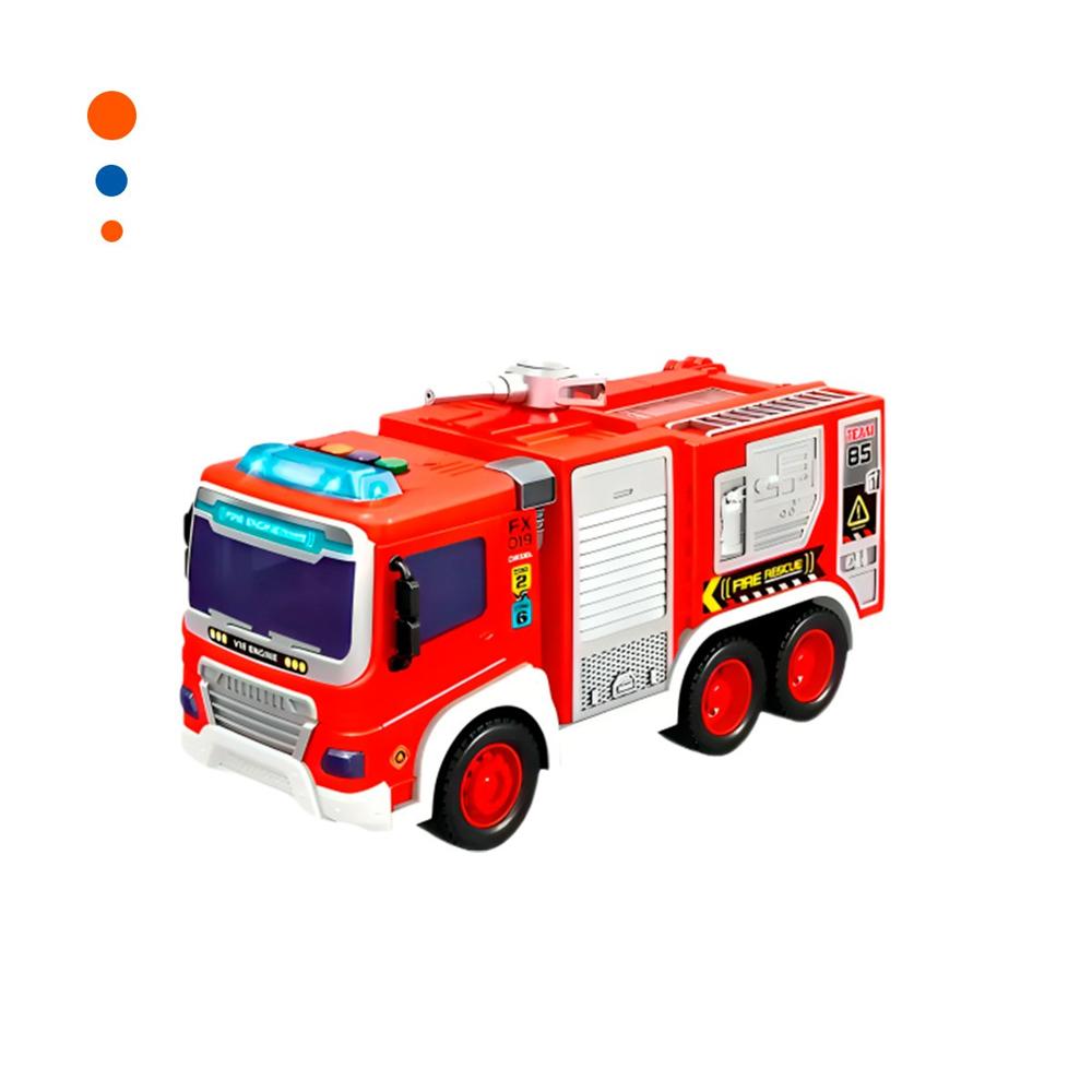 Juguete Rojo de Bomberos Infantil 30x11,5x13,5cm para Juego Y+Papel Regalo