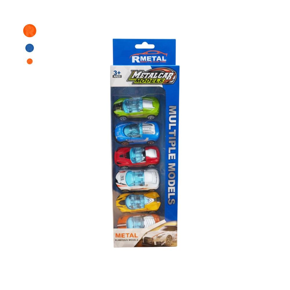 Seleccion 6 Carritos Multicolor para Entretenimiento Infantil en Casa Y+Papel Regalo