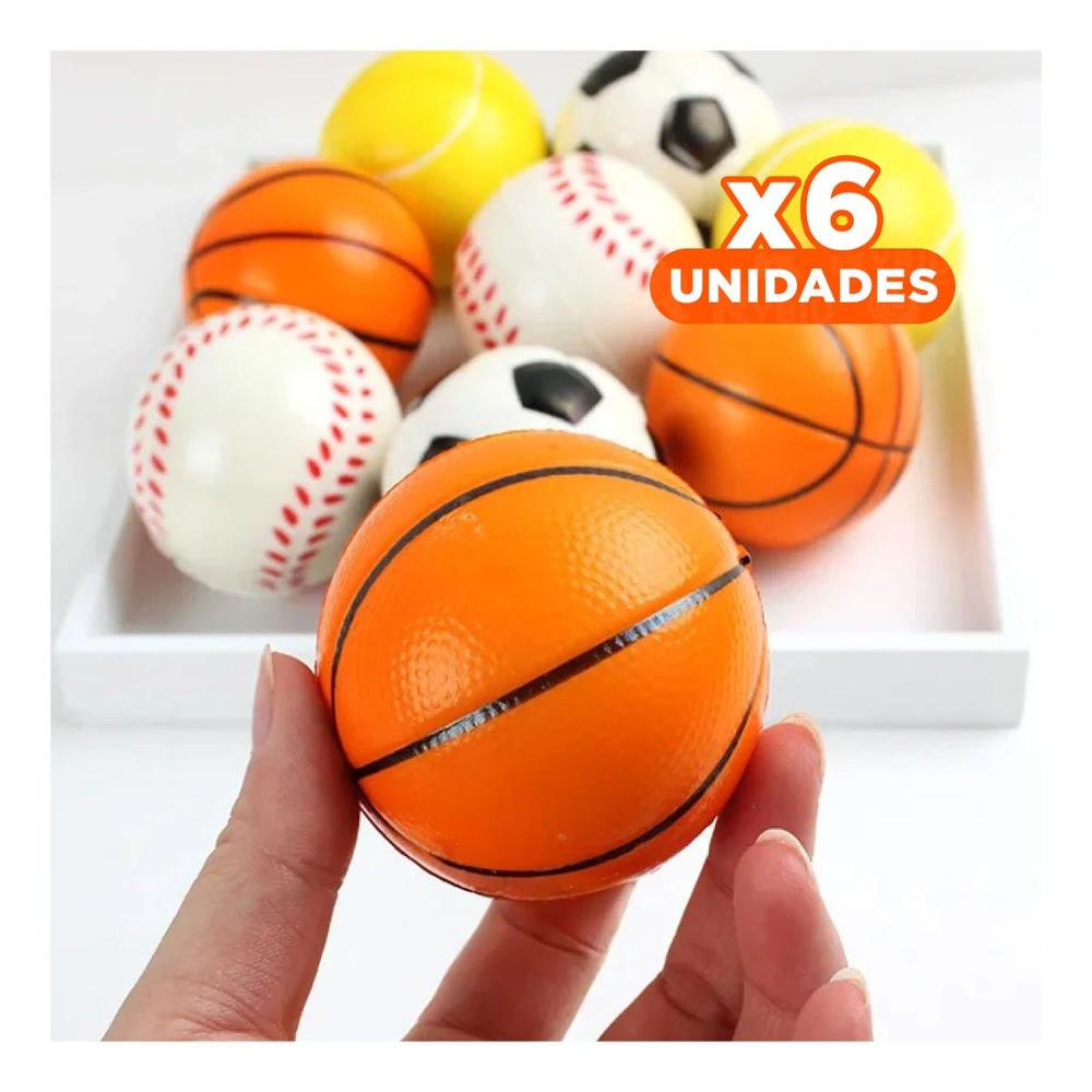 Pack6 Solucion de Pelotas Antiestres Set12 Deportivo para Relajacion y Juego