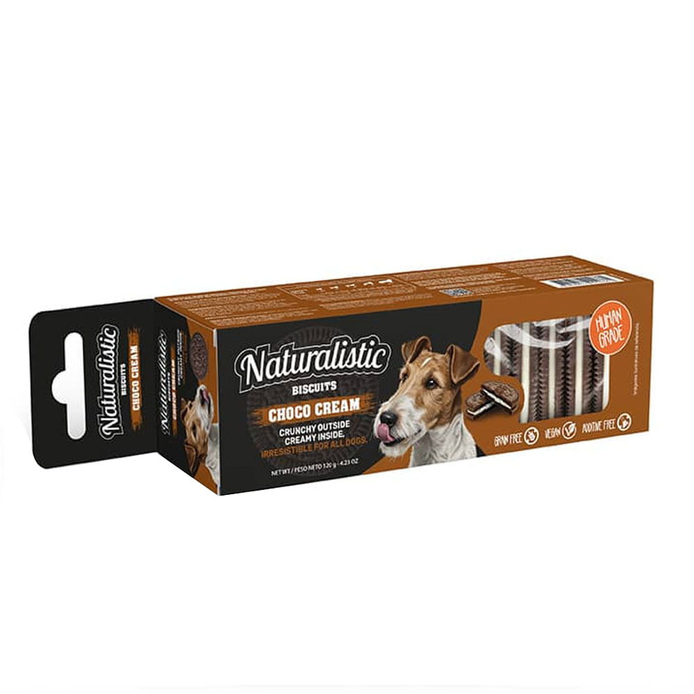 Galleta Para Perros Naturalistic Con crema de Chocolate 120g