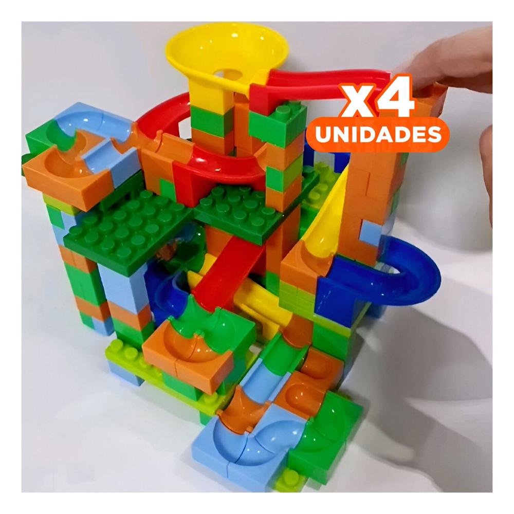 Pack4 Recorrido Canicas 248 Piezas para Actividad Creativa y Diversion