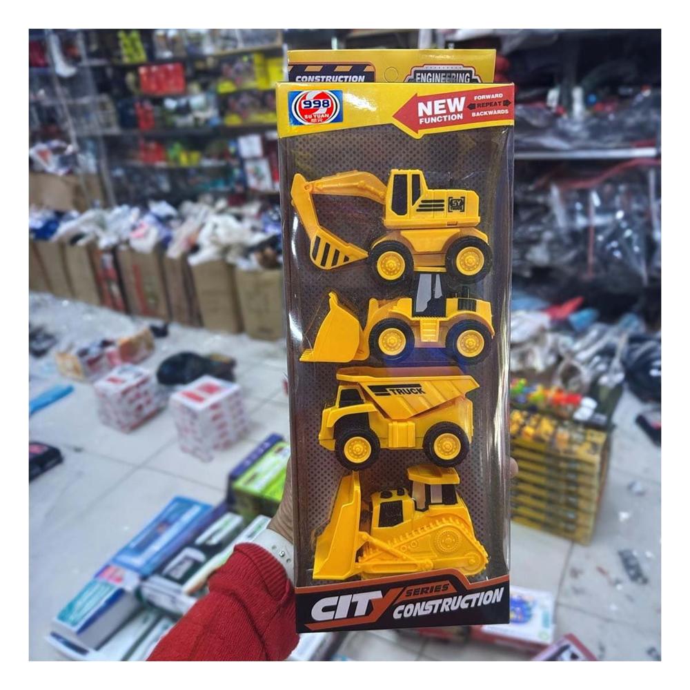 Vehiculos de Obra Infantiles con 4 Piezas Amarillas para Explorar Obras Y+Ligas Regalo