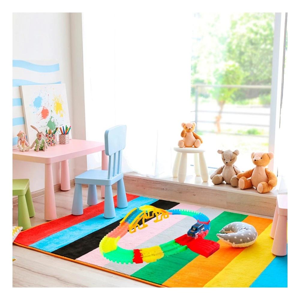 Circuito de Colores con Carro Juguete para Niños Alegre y Seguro