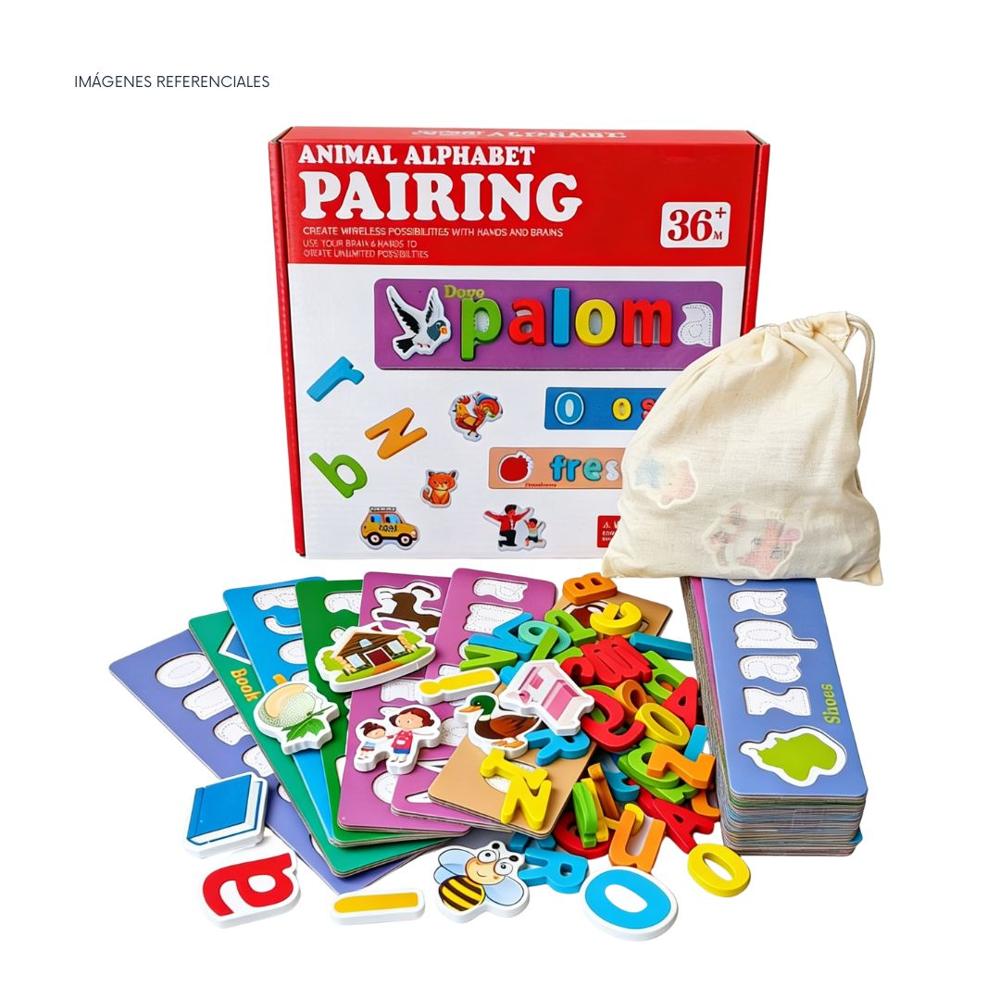 Juego Educativo para Niños de Formar Palabras de animales