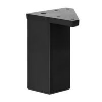 Pata de mueble Negra Cuadrada 10cm
