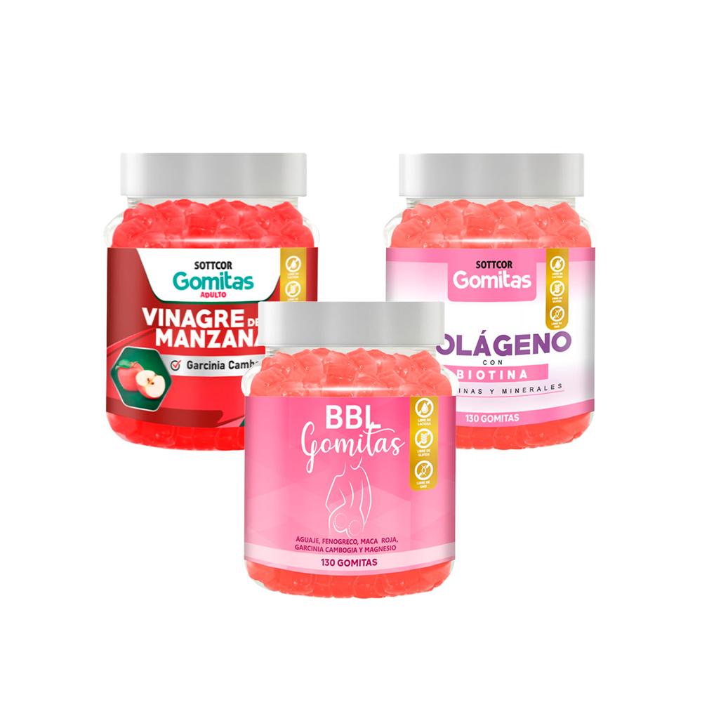 Pack Gomitas Sottcor Vinagre - Aguaje - Colageno