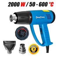 Pistola de Calor Aire Caliente Dongcheng DQB2000 2000W 50 a 600 Grados Dobla Tubos