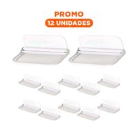 Pack12 Superficie Plegable Flotante de Pared con Base Blanca Y+Regalo Sticker
