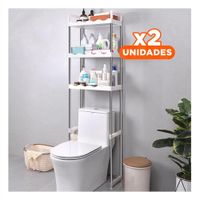 Pack2 Porta higiene para aseo 3 niveles plastico con estilo ondas para hogar Y+Regalo Sticker