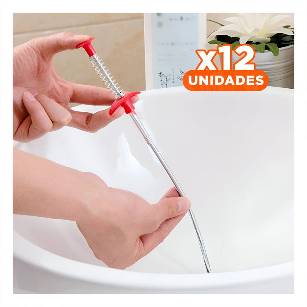 Pack12 Limpiador de Tuberias Practico para Destapar Atascos Color Negro Pro Pack12 Limpiador de Tuberias Practico para Destapar Atascos Color Negro Pro