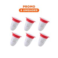 Pack6 Filtro de Piso Blanco con Sistema de Drenaje Domestico