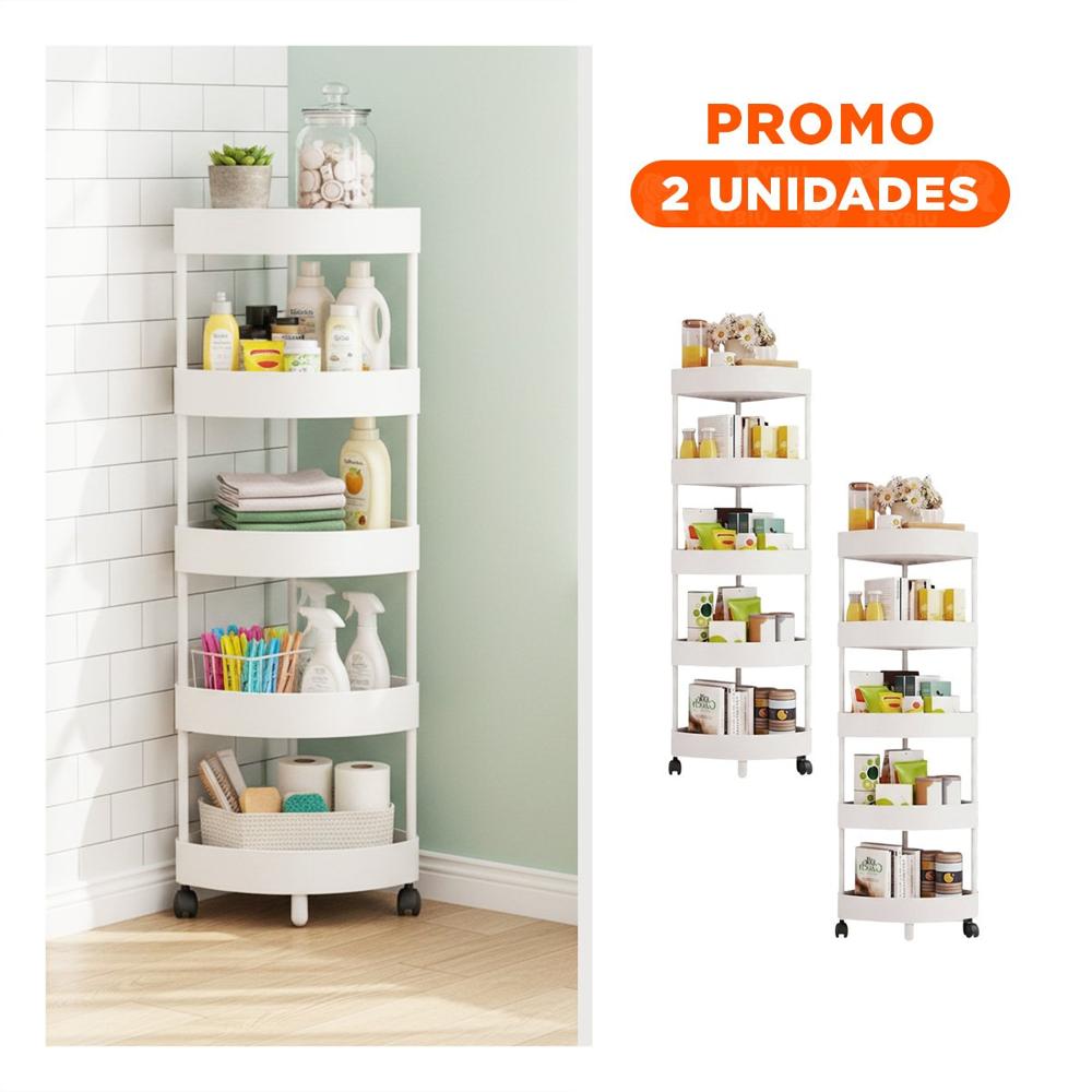 Pack2 Bandeja Modular 5 Niveles Con Ruedas Blanco Formato Ideal Para Mantener Todo Ordenado Pack2 Bandeja Modular 5 Niveles Con Ruedas Blanco Formato Ideal Para Mantener Todo Ordenado