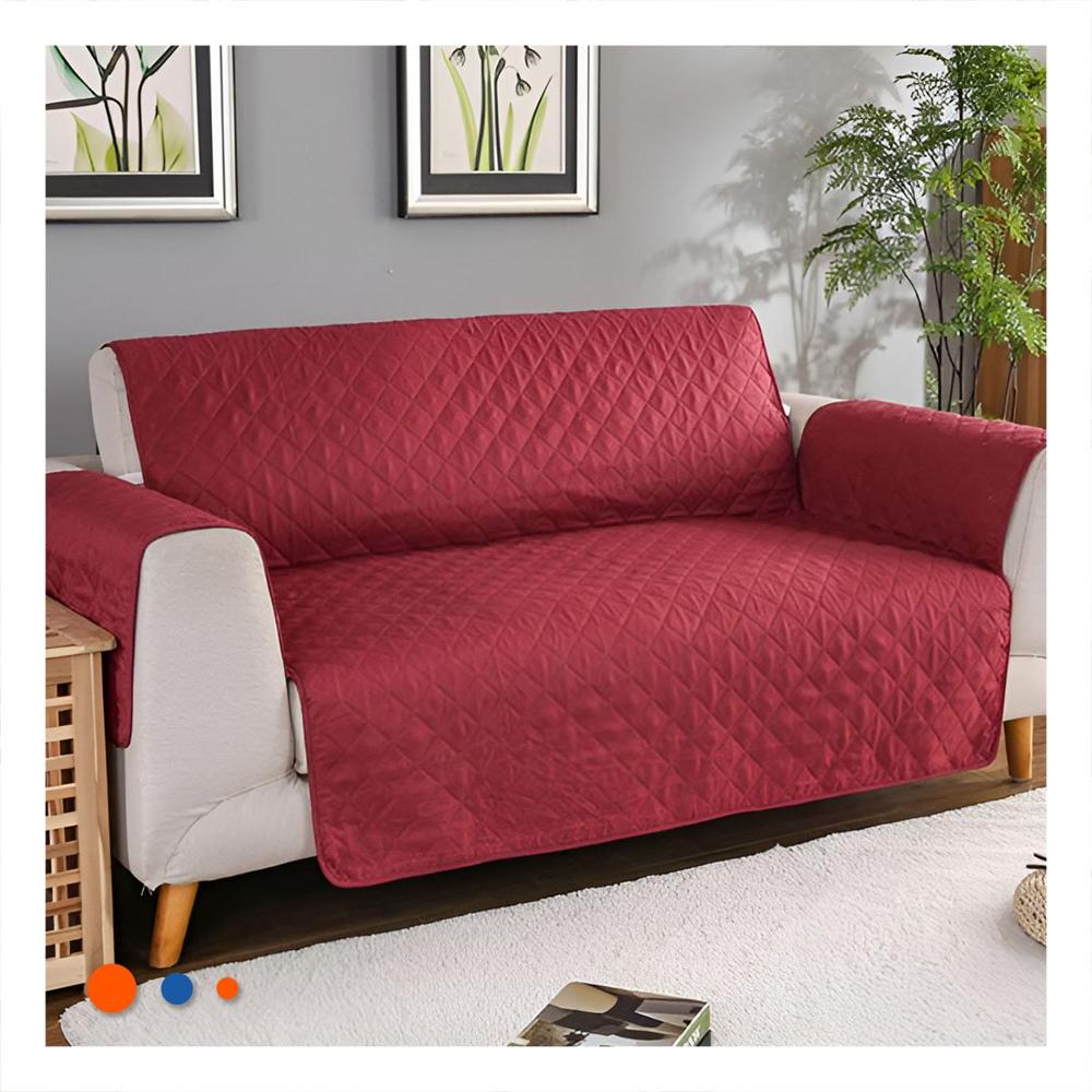 Cubierta Textil de Sofa en Color Guinda con Medida 130x195cm para Interior Y+Papel Regalo