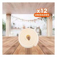 Pack12 Defensa Esquina de Espuma Suave para Bordes Filosos de Mesa Casa Crema