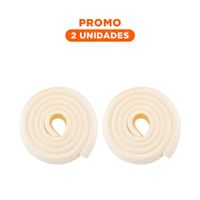 Pack2 Cobertura Esquina de Espuma Flexible para Bordes de Muebles Casa Crema