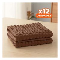 Pack12 Forro de Silla Color Marron con Patron de Burbujas Elastica