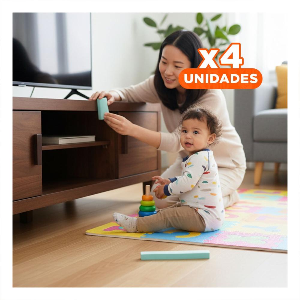 Pack4 Borde Protector de Espuma 2 Metros Verde Agua Seguridad Hogar