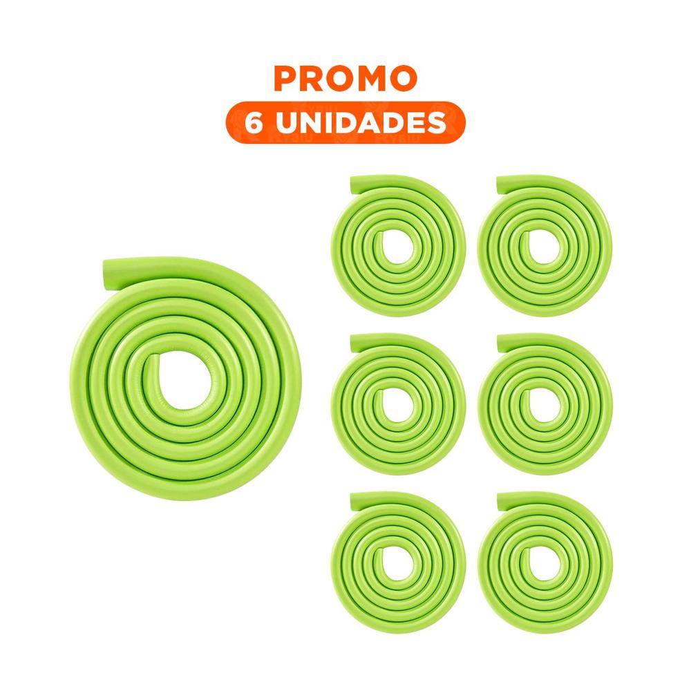Pack6 Borde Protector de Espuma 2 Metros Verde Limon Seguridad Interior Pack6 Borde Protector de Espuma 2 Metros Verde Limon Seguridad Interior