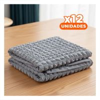 Pack12 Forro de Silla Color Plomo con Patron de Burbujas Elastica