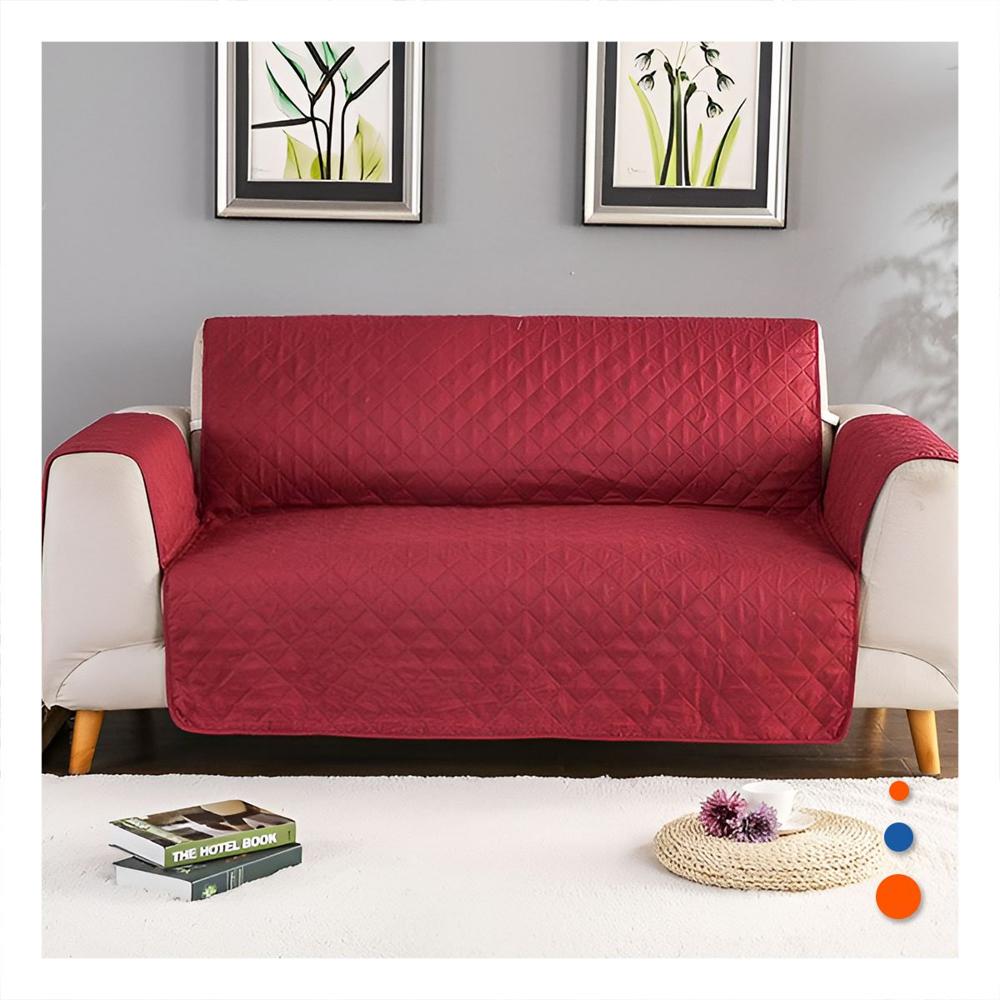 Cubierta para Sofa con Dimensiones 130x195cm en Guinda de Uso Diario Y+Regalo Sticker Cubierta para Sofa con Dimensiones 130x195cm en Guinda de Uso Diario Y+Regalo Sticker