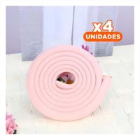 Pack4 Esquina Acolchada de Espuma para Bordes de Mesa y Muebles Rosa
