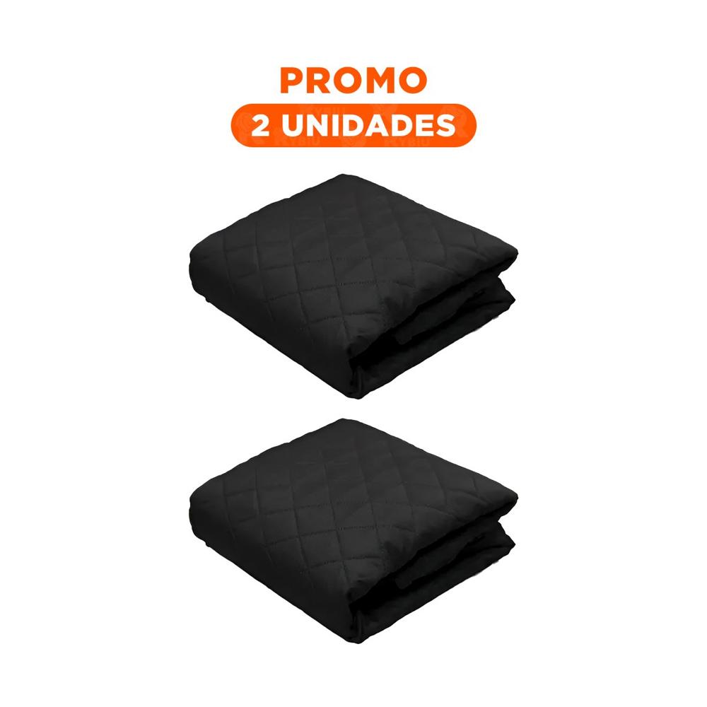 Pack2 Funda de Cobertura para Sofa Negro con Dimensiones 130x195cm de Ajuste Estable Pack2 Funda de Cobertura para Sofa Negro con Dimensiones 130x195cm de Ajuste Estable