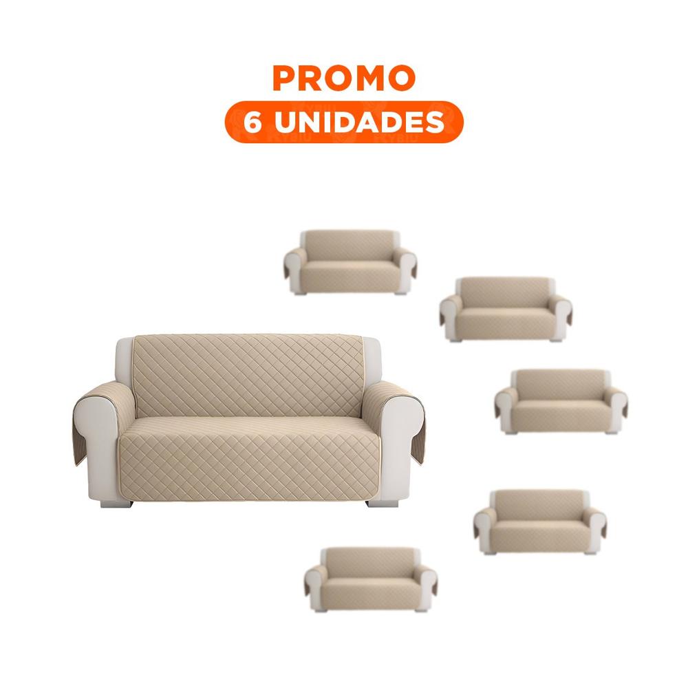 Pack6 Cobertura Protectora para Sofa Beige con Dimensiones 130x195cm de Uso Domestico Pack6 Cobertura Protectora para Sofa Beige con Dimensiones 130x195cm de Uso Domestico