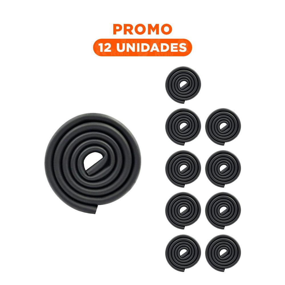 Pack12 Defensa Esquina de Espuma Acolchada para Bordes de Mesa Hogar Negro Y+Regalo Sticker