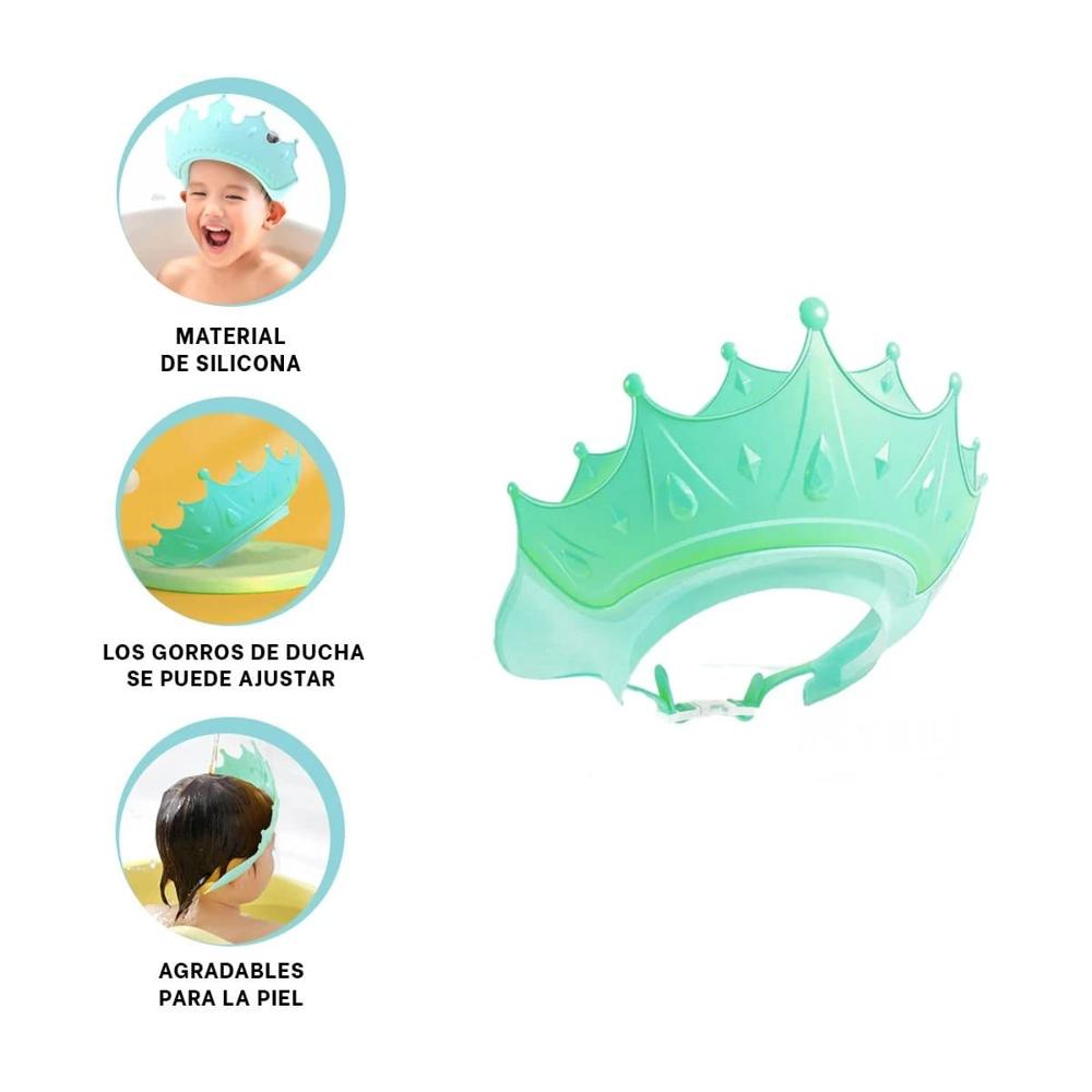 de Aseo Infantil Ajustable Tipo Gorro Verde Agua Y+Ligas Regalo de Aseo Infantil Ajustable Tipo Gorro Verde Agua Y+Ligas Regalo