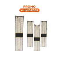 Pack4 Velas Decorativas de Cera Largas con Ondas para Uso en Hogar Y+Regalo Sticker