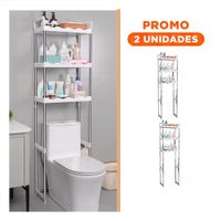 Pack2 Estanteria plastica para aseo con 3 niveles y estilo ondas para hogar