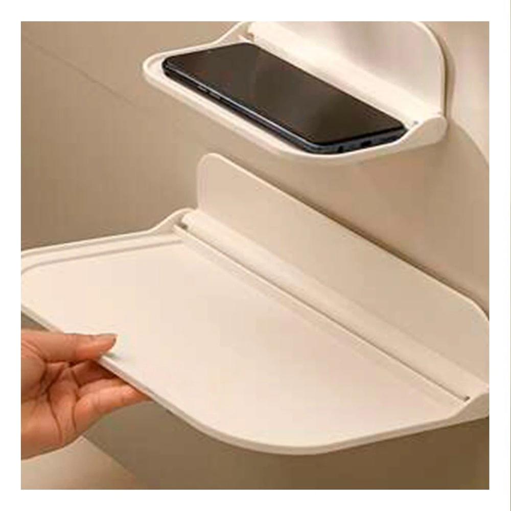 Estante Plegable Flotante para Pared con Estilo Compacto Blanco Y+Papel Regalo