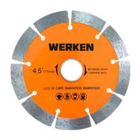 Disco de corte diamantado segmentado 115mm Werken