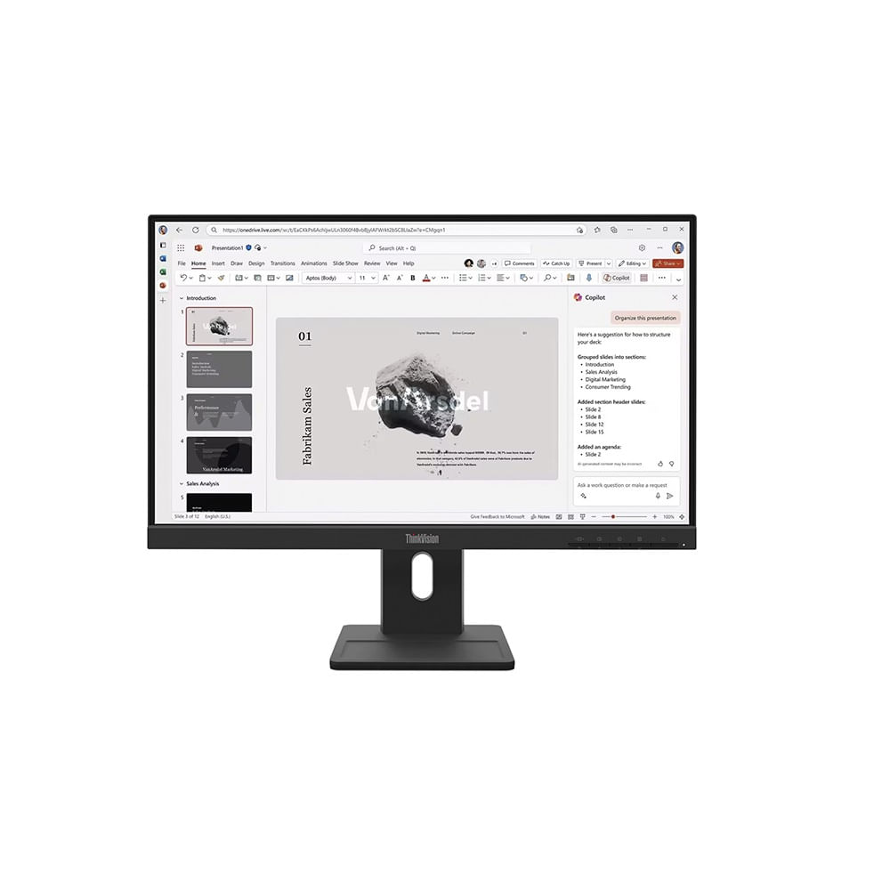 Monitor Lenovo ThinkVision E22-40 21.5 Pulg 1920x1080 WLED IPS HDMI DP VGA
