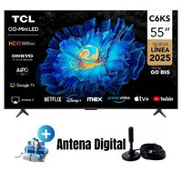 Televisor TCL 55'' QD-MINILED UHD 4K Google TV 55C6KS 2025 - Ant