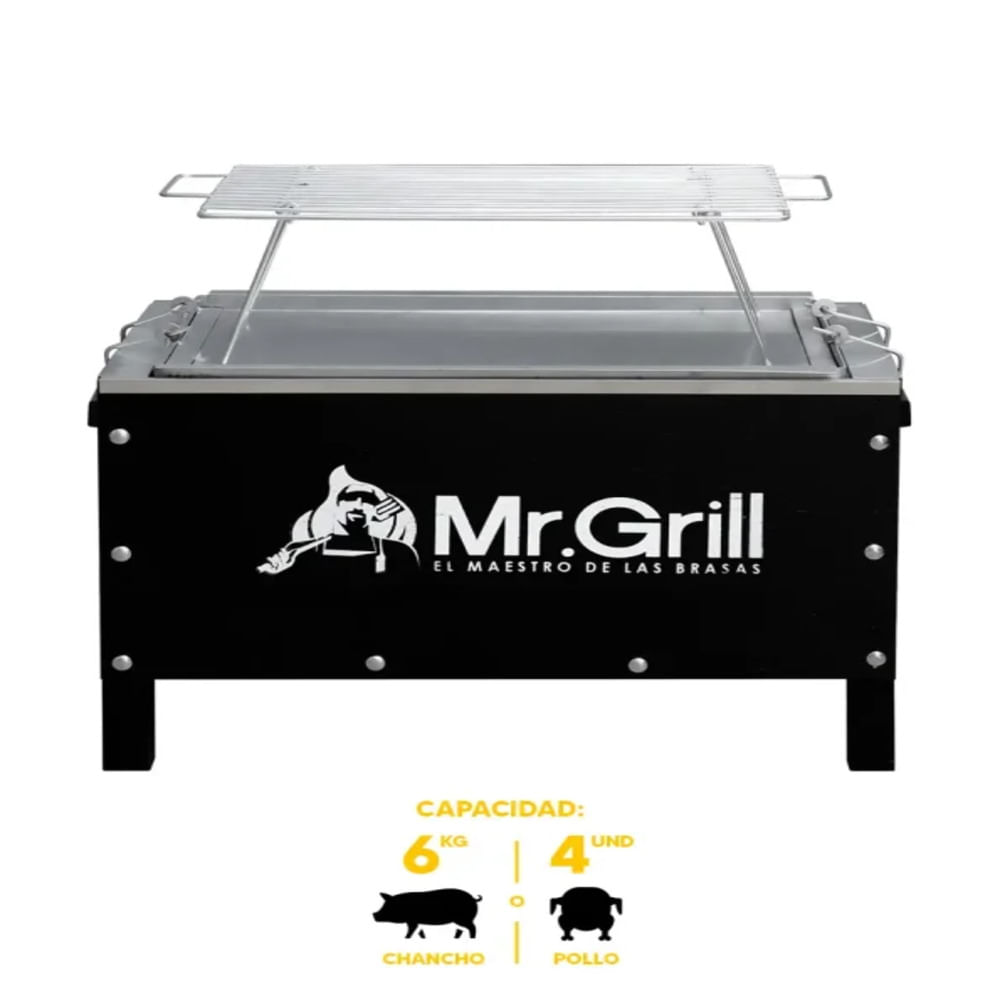 Caja China Mediana SR Black Edition con Parrilla de Varillas