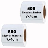 Rollo 800 Etiqueta Termica Adhesiva  7x4cm Pack 2 Rollos