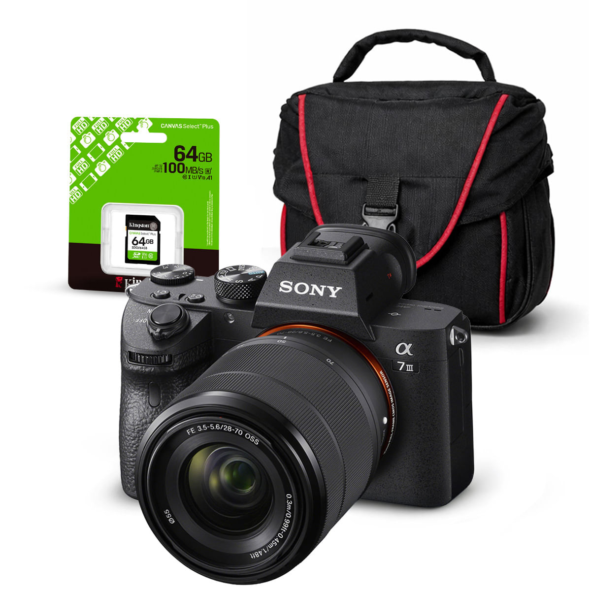 Cámara Sony Alpha 7 III Mirrorless y Lente 28-70mm II y Kit Básico