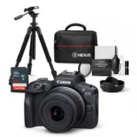 Cámara Mirrorless EOS R100 y Lente RF S 18-45mm f4.5-6.3 IS STM y  Kit Ultimate