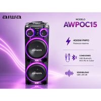 TORRE DE SONIDO  CON LUCES  AIWA  AWPOC15