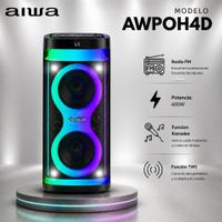 Torre de Sonido Aiwa Con luces led Y Bluetooth AWPOH4D